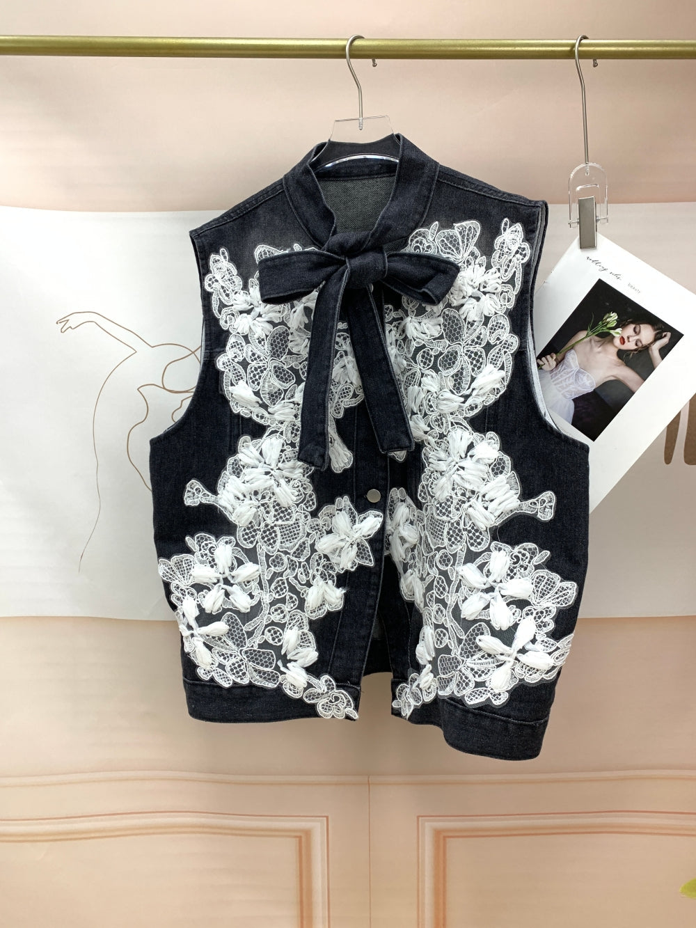 Lace Bow Vest