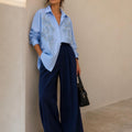 Embellished Stripe Oversized Shirt