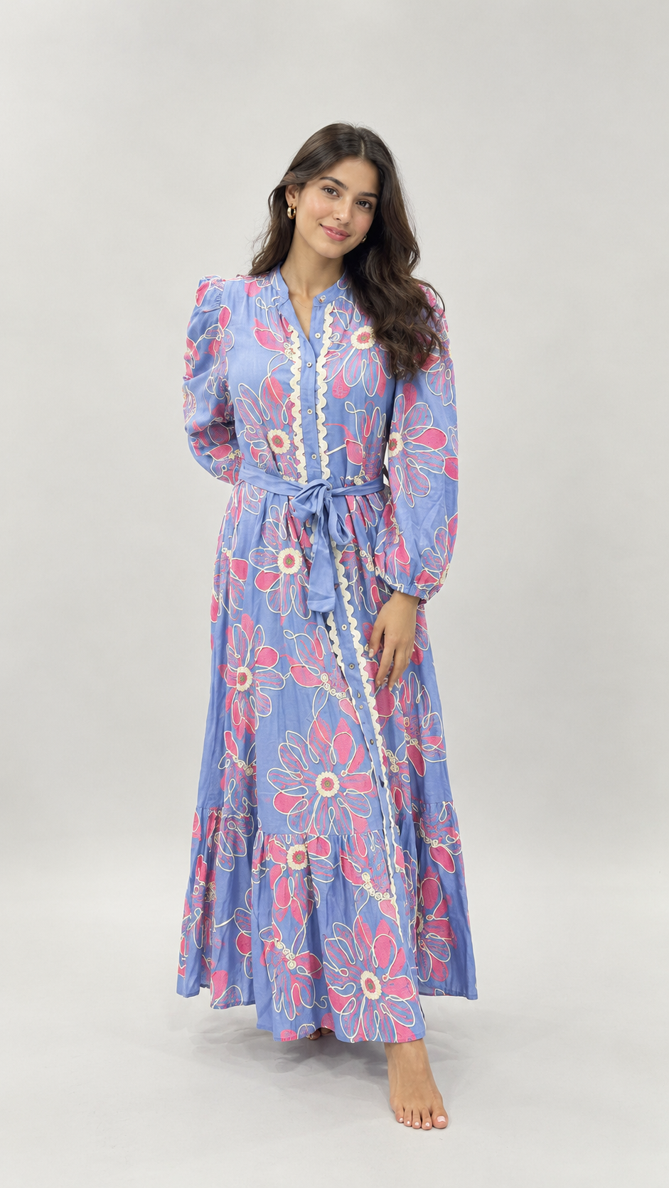 Periwinkle Floral Maxi Dress