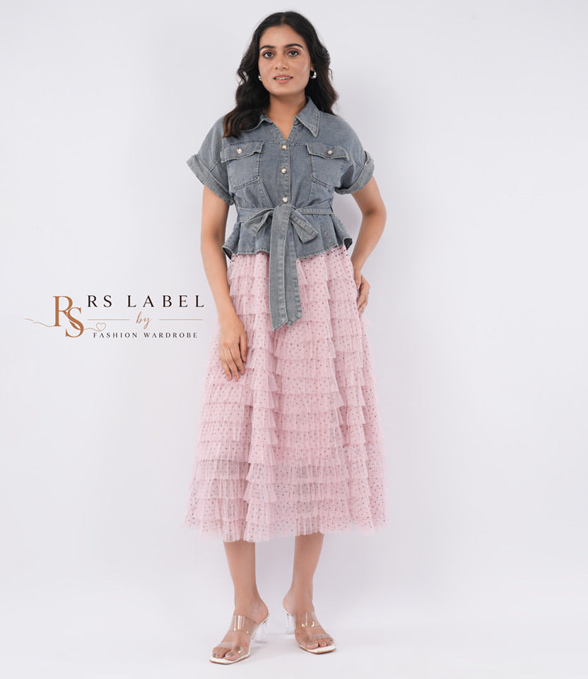 Denim Tulle Dream Dress