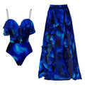 Blue Mirage Monokini Skirt Set