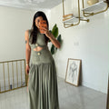 Solene Sunburst Cut-Out Maxi Dress