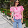 Rosy Dotted Top